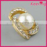 Decorative Fashionable Alloy Gold Rhinestone Pearl Button WBK-1487 thumbnail-2