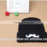Custom Fashion High Quality Moustache Embroidey Knitted Hats And Beanie Hats thumbnail-3