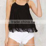 2016 Latest Ladies Summer Well Thread Fringe Cami Top HST8053 thumbnail-4