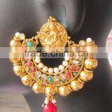 Dangler Gold Tone Dangler POLKI EARRINGS thumbnail-3