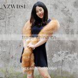CX-B-17 New Fashion Style Gold And White Fox Fur Shawl Wholesale thumbnail-4