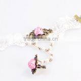 Fashion Girls Style Jewelry Sets White Lace Rose Set Jewelry Wholesale thumbnail-3