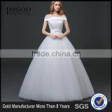 MGOO Customised Ball Gown White Plain Satin Bridal Dress Sleeveless Elegant Simple Dress For Wedding Formal Dress thumbnail-1