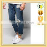 Mens Slim Fit Denim Jeans Stylish Distressed Jeans Wholesale thumbnail-1
