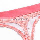 2017 China Manufacturer Personalized Your Own Brand Logo Design 95% Cotton 5% Spandex Private Label Women Hot Sexy T-Back Thongs thumbnail-3