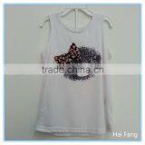 OEM Children Girls Printed Vest, Summer Hot Vests Tops, Knitted Fabric Underwear Set thumbnail-1