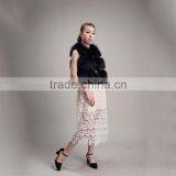 Myfur Lady Design Genuine Fox Fur Waistcoat Sleeveless Arctic Fox Fur Vest thumbnail-3