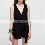2017 the Newest Style OEM Balck Nsexy Customized Wrap Neck Jumpsuit thumbnail-2