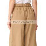 Puls Size Xxxl Polished Shirting Side Tie Khaki Cropped Pants thumbnail-5