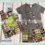 3 Pcs Baby Boy Clothing Embroidery Design Fall Boutique Kids Clothes Outfit thumbnail-1