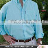 2016 New Men's Cotton Linen Long Sleeve Button Down Shirring Barrel Cuff Pocket Dress Shirt thumbnail-2