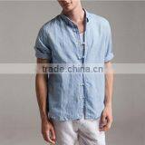 Retro Solid Color the Chinese Dress Buttons Three Quarter Sleeve Fashionable t Shirt for Men thumbnail-1