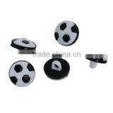 Resin Sewing Buttons Scrapbooking Single Hole Round Black & White Football Pattern thumbnail-1