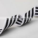 White Black Canvas Striped Polyester Webbing thumbnail-2