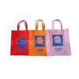 Silk Screen Non Woven Shopping Bag for Supermarket , Pink / Red thumbnail-1