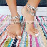 Turkish Jewelry Bohemian Ethnic Silver Coin Bracelet Anklet Gift thumbnail-2