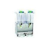 Stainless Steel Dual Tank Juice Dispenser Machine, 18 Liters Mixing Cold / Hot Drink Dispenser For S