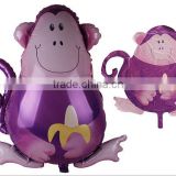 2014 New design monkey shape inflatable foil balloon/helium balloon