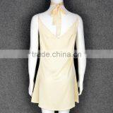 Women Deep V Choker Neck Satin Slip Dress Sexy Strappy Sleeveless A-Line Summer Evening Party Dress Sundress Club Wear thumbnail-2