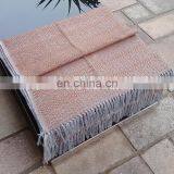 Alpaca Throw of Brown With Gray Color thumbnail-1