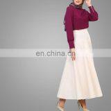 Islamic Long Maxi Skirt Muslimah Chiffon Lengh Skirt Arabic Women Dress Wholesale Ethnic Clothing Muslim Abaya Muslim Skirt thumbnail-4