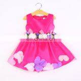 Dark Pink Floral Petals Party Dress thumbnail-3