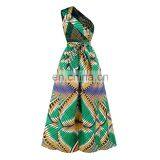 Wholesale Sexy Ladies V-neck Wide Leg Opening Women's African Print Floral Jumpsuits Culottes thumbnail-2