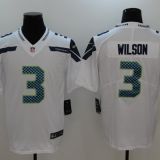 Seattle Seahawks #3 Wilson White Jersey