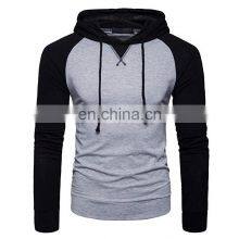 Latest 2022 Design Bottom Drawstring Pullover Hoodies Sweatshirts Forest Green Front Custom Striped Hoodie of Men Sweatshirt thumbnail-4