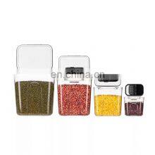 2022 New BPA-Free 4 Pack Pantry Organization ABS Airtight Food Container Set Kitchen Combination Set Container With Spoon thumbnail-1