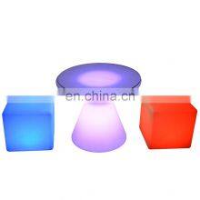 Mobile Bar Led Cocktail Table Square Vip Stools Cube Led Patio Chair Light up Outdoor Furniture thumbnail-1