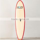 With handle and vent plug deck bamboo sup board