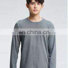 Wholesale Quick Dry Athletic Soft Slim Fit Sports T Shirt Men's Workout Trainig Crewneck Stretch Long Sleeve Gym Fitness Shirt thumbnail-5