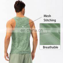 Custom Logo Breathable Men Sports Fitness Gym Tanks Training & Jogging Wear Quick Dry Tank Top Workout Running Clothes thumbnail-3