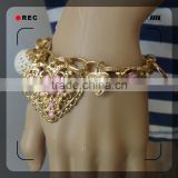 alloy fashion design gold bracelet crystal bracelet
