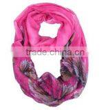 Best Selling Italy Oil Painting Tree Pattern Infinity Head Polyester Viscose Scarf Shawl