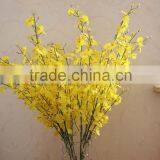 Blasting Models Available!High-grade Yellow Dancing Orchid Gao Zhi Silk Flowers Wholesale Simulation Flower Household Ground Ado thumbnail-1