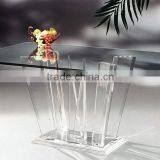 Simple Acrylic Rectangle Pedestal Dining Table thumbnail-1