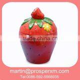 Ceramic Strawberry Canister Fruit Shape