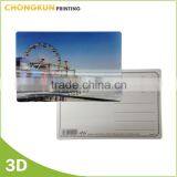 Hot Sale Souvenir Gifts Printing 3D Lenticular Postcard