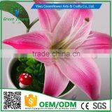 2016 Wholesale Multicolor Latex Artificial PU Flowers Single Headed Lily Real Touch Bouquet Wedding Bridal Decor Display Flower thumbnail-4