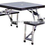 Outdoor Black Plastic Folding/picnic Table thumbnail-1