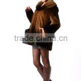 Coffee Space Dye Fur Coat