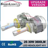 Speedlight Upgrade Version 30W 3600LM 2S H11 LED Headlight Conversion Kit