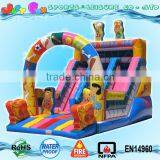 6m Tall Attractive Yabba Dabba Doo Double Lane Inflatable Slide for Kids