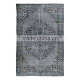 Handmade Turkish Carpet - Pale Turquoise Over-dyed Rug (9,2 x 6,3 Feet) thumbnail-1