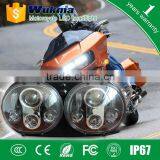 Black Twin Headlight Dual Lamp For Harley Davidson Road Glide Custom Fits Harley Road Glide thumbnail-2
