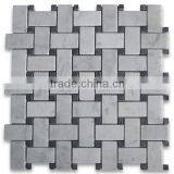 Italy Carrara White 1x2 Basketweave Mosaic thumbnail-1