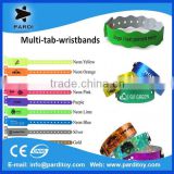 Promo removable tabs vinyl wristband with logo print