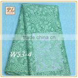 2015 latest best selling 100% polyester embroidery lace fabric for women dress